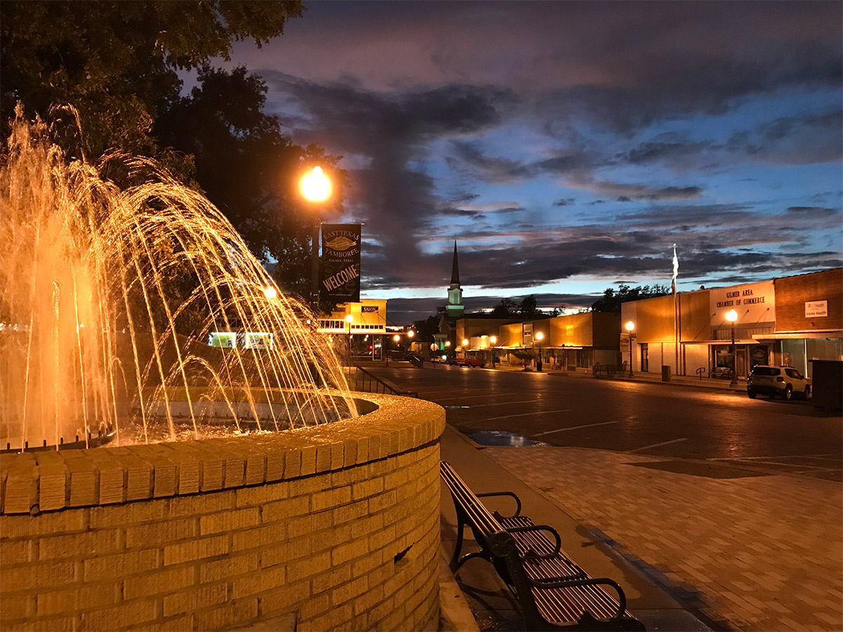 Gilmer TX At Night